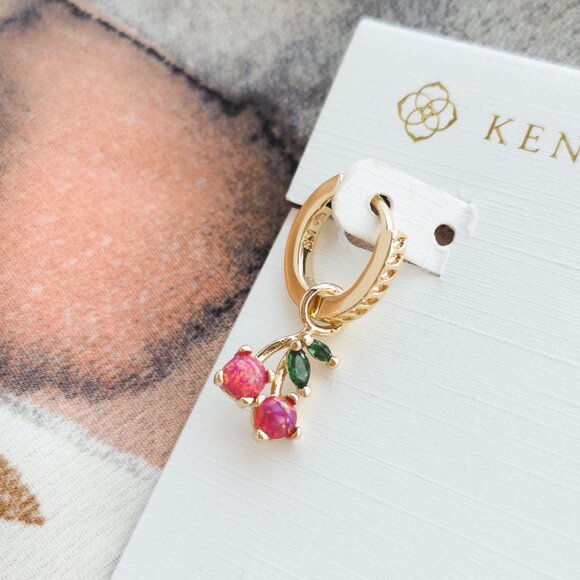 Kendra Scott - Cherry - Gold Berry Kyocera Opal Earrings - Picture 3 of 3
